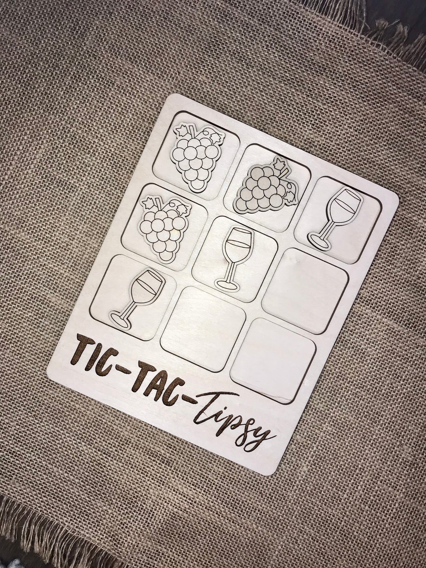 Boozy Tic Tac Toe Board