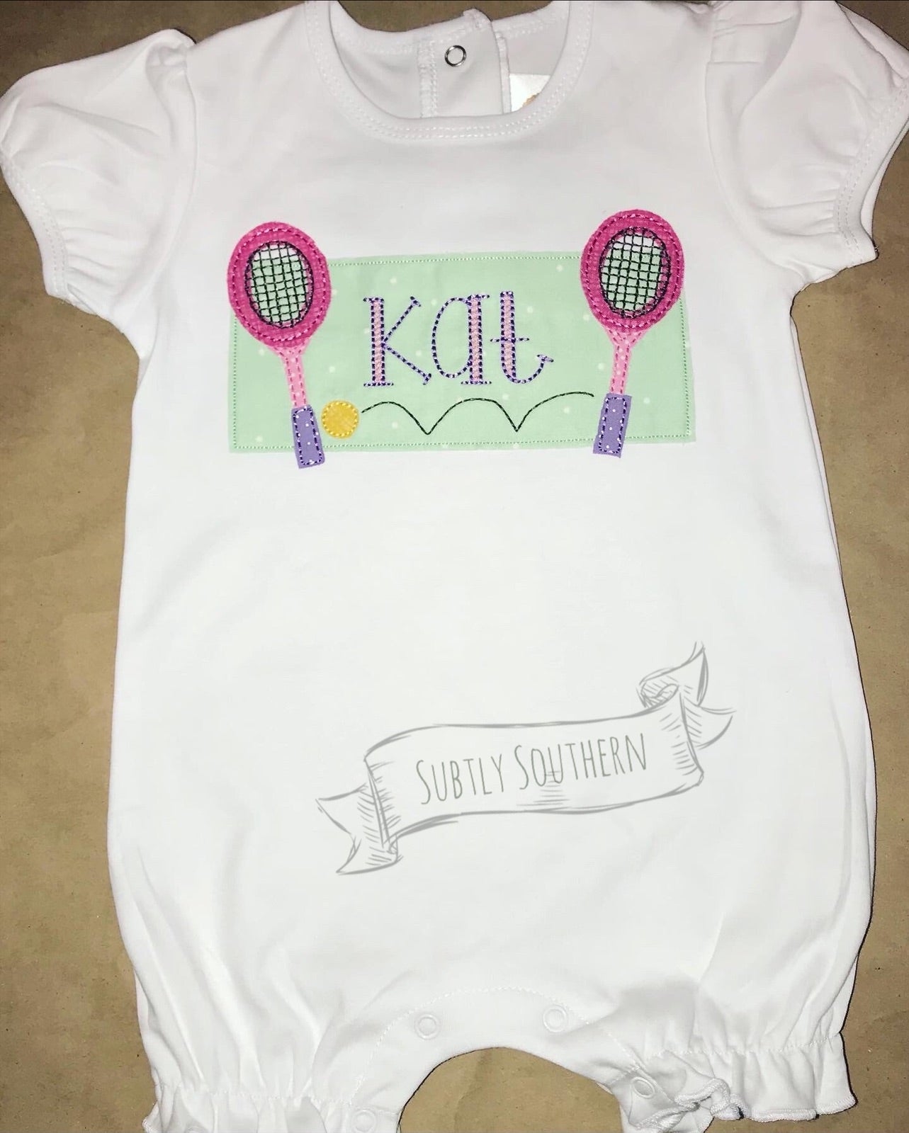 Tennis Nameplate Appliqué Shirt