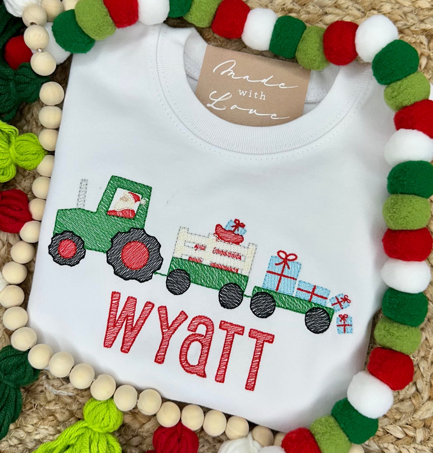 Santa Christmas Tractor Shirt