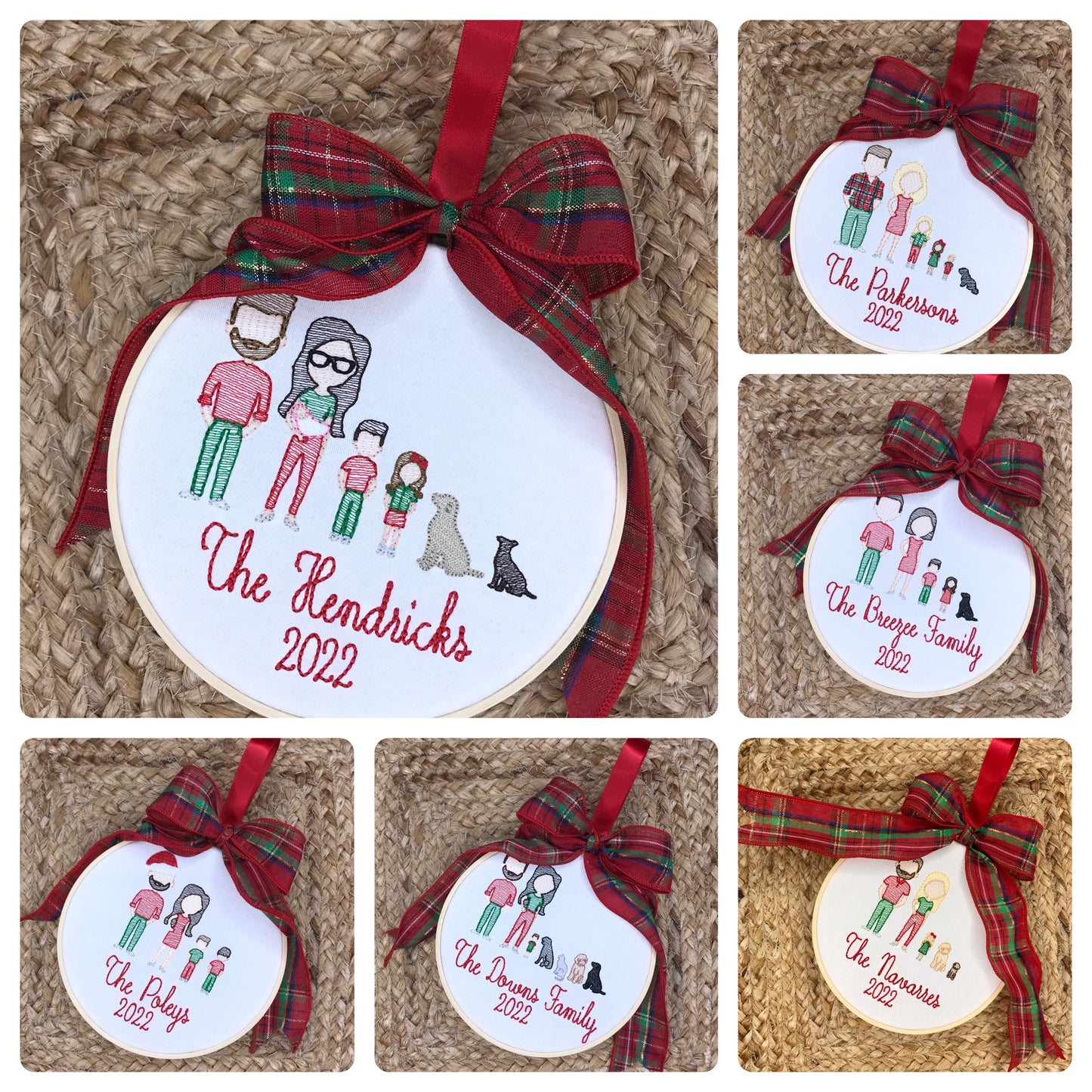 Monogrammed Family Christmas Ornament