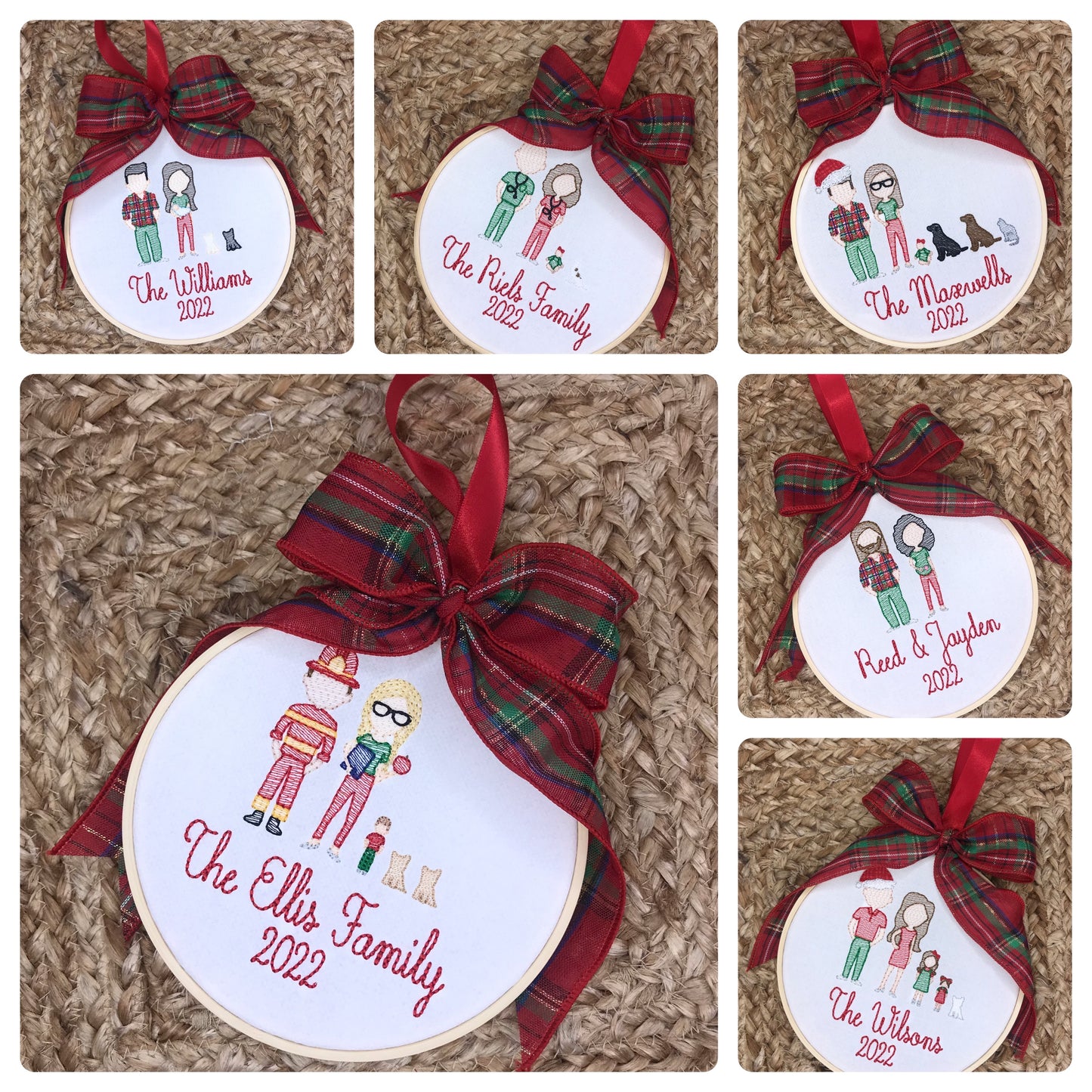 Monogrammed Family Christmas Ornament