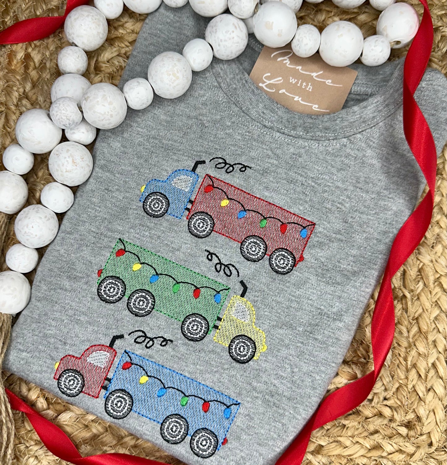 Ready to ship! Size 2T - Christmas Truck Trio Shirt