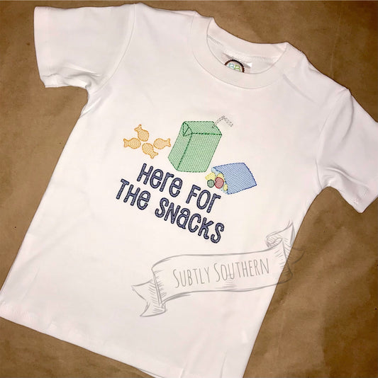 Here for the Snacks Shirt