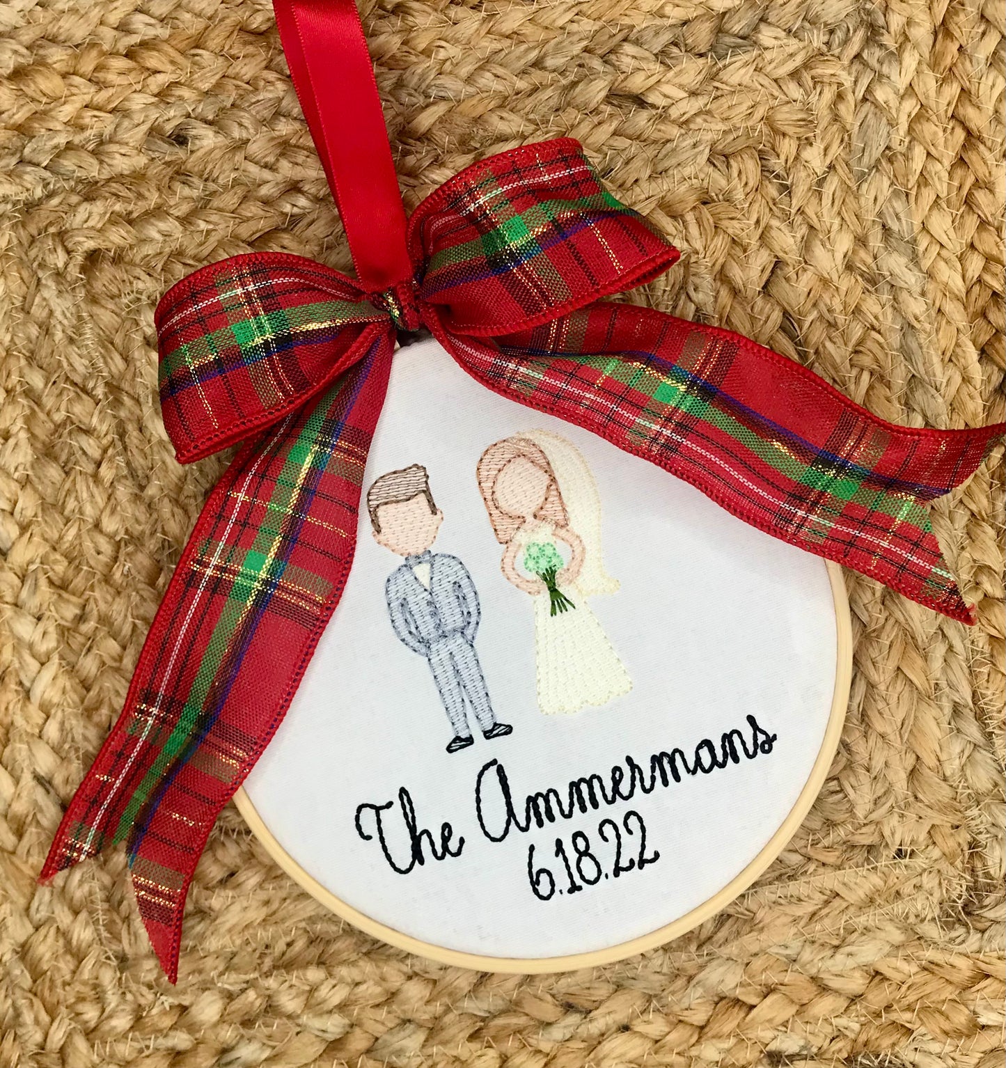 Monogrammed Family Christmas Ornament