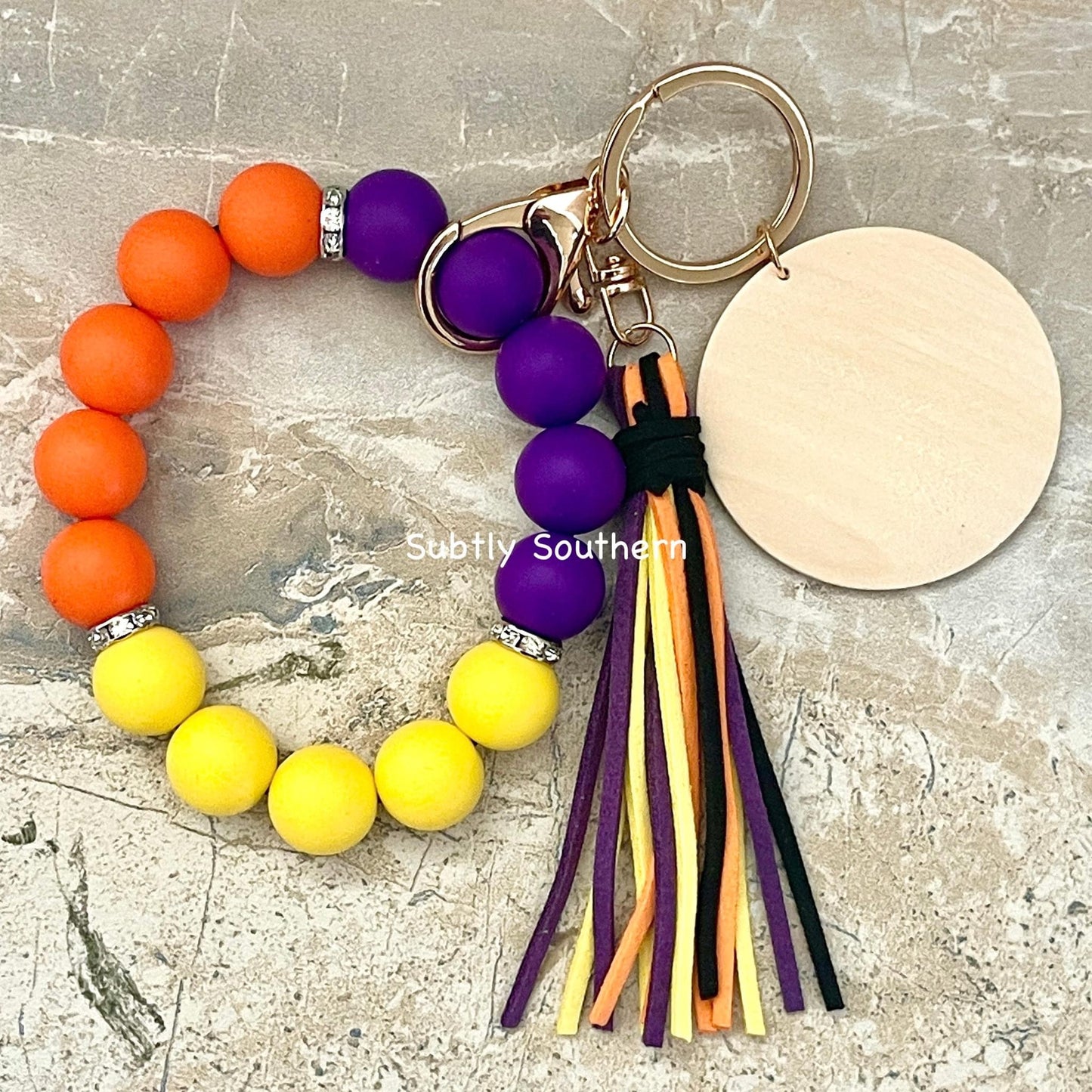 Halloween Silicone Bracelet Keychain