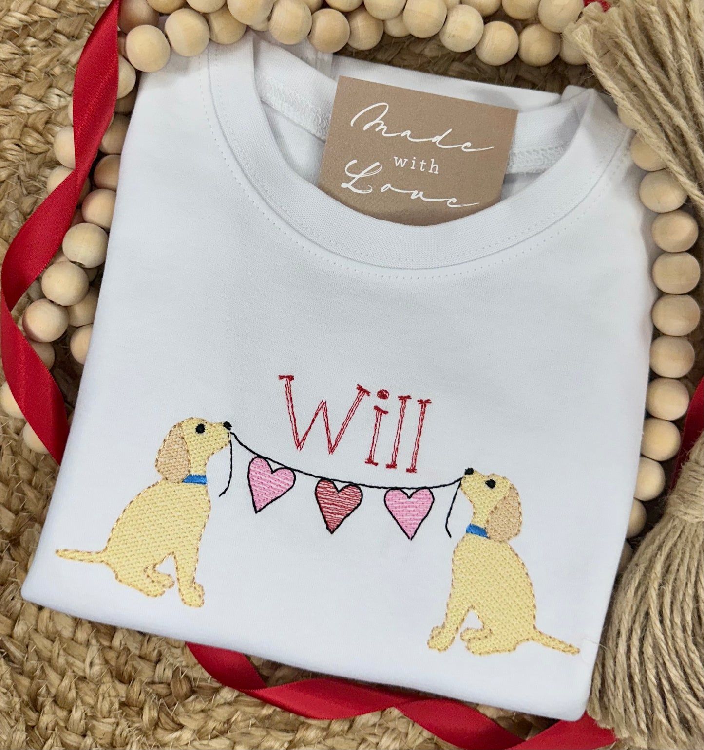 Puppies with Heart Banner Shirt