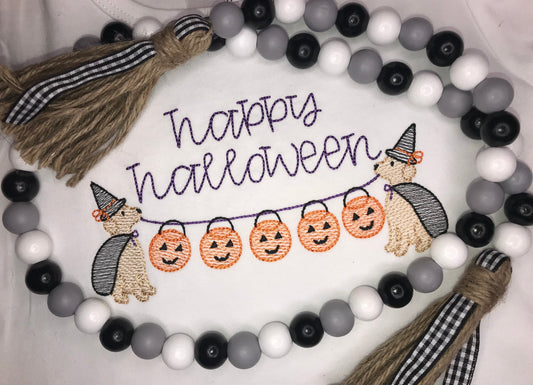 Little Puppy Witches Halloween Banner Shirt